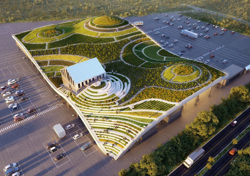 由荷蘭頂尖建築團隊MVRDV搭配LLJ Architects合作操刀全台首座梯田綠建築市場，將於9月於台南新化正式啟用。 圖／荷蘭建築團隊MVRDV官網